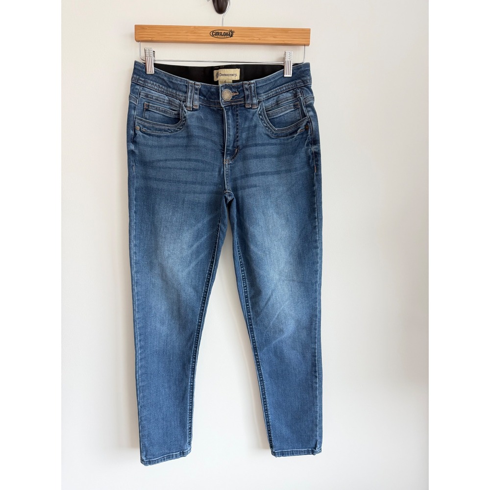 Democracy Skinny Jeans Blue Denim Ab Technology Minimalist Preppy Size 6